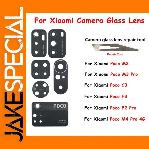 Rear Camera Glass Lens Kit for Xiaomi Poco X Series