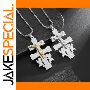 Vintage Christian Cross Stainless Steel Pendant AL20401