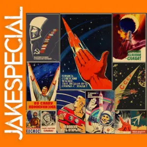 Soviet Space Rocket Vintage Poster Prints