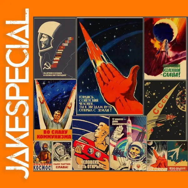 Soviet Space Rocket Vintage Poster Prints