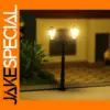 3pcs N Scale Double Headed Lamp Posts