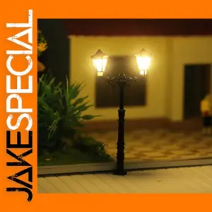 3pcs N Scale Double Headed Lamp Posts