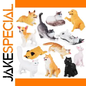 Miniature PVC Pet Figurines for Home Decor