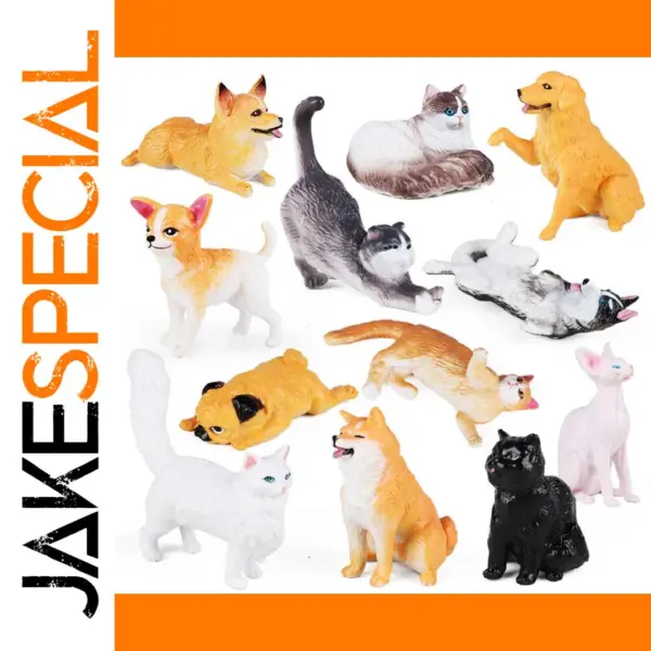 Miniature PVC Pet Figurines for Home Decor
