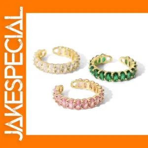 Gold Plated Copper Engagement Ring with Zirconia