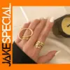 2pcs Geometric Punk Rings for Women
