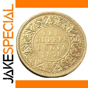 Gold-Plated Replica Coin of 1878 India