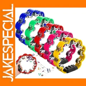 Petal Shaped Plastic Tambourine for Music