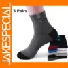 5 Pairs Breathable Bamboo Fiber Men's Socks