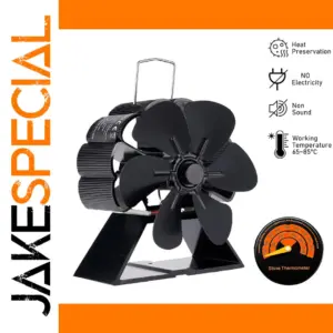 6-Blade Heat Powered Fireplace Fan DY405