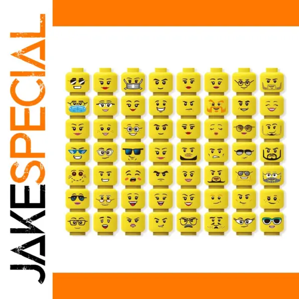 56pcs Building Block Minifigure Head Accessories