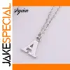 Initial Letter Necklace with Link Chain