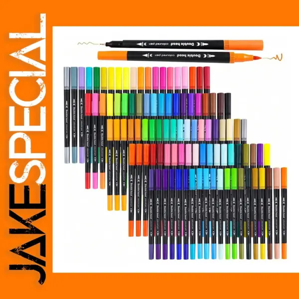 120 Color Dual Tip Brush Pen Set