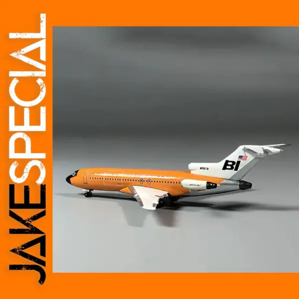 1:500 Scale Braniff Orange 727-100 Model