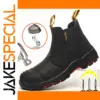Men's Genuine Leather Safety Work Boots