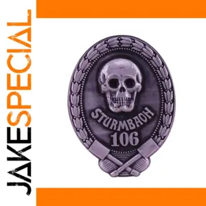 German Skull Combat Badge 106 Antique Brooch