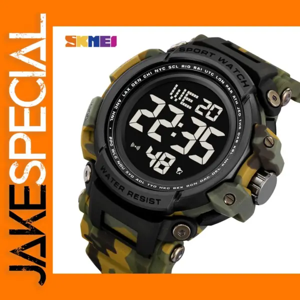 Digital Sports Watch for Men Waterproof Camo