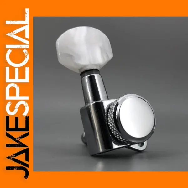 Chrome Locking Guitar Tuning Pegs 1:18 Ratio