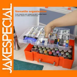 Dual-Layer Paint Bottle Organizer Storage Box