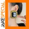 Geometric Metal Stud Earrings for Women