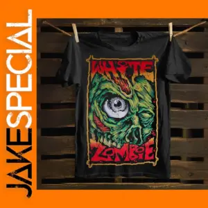 Retro White Zombie Print T-shirt for Men