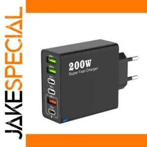 200W 6-Port USB-C Charger PD3.0 for Smartphones