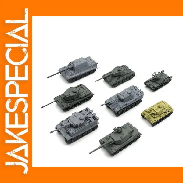 1/144 Scale Assembly Tank Model Set of 8