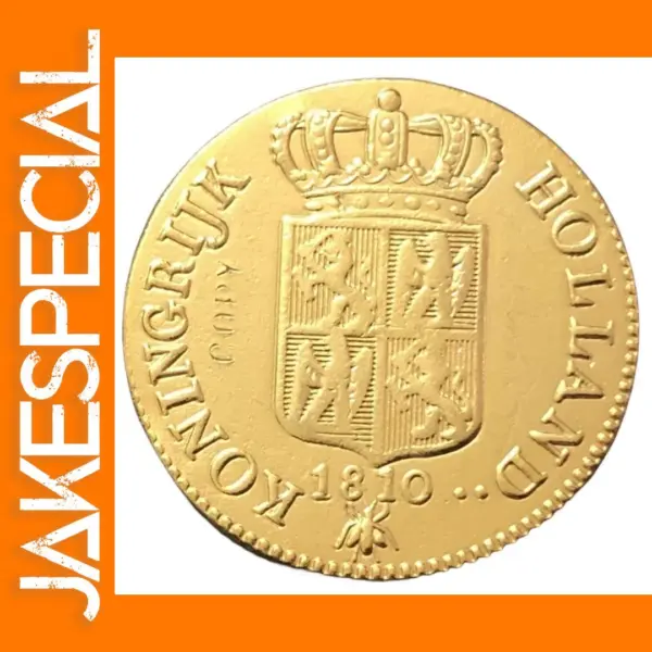 1810 Netherlands Gold Imitation Ducat Replica Coin
