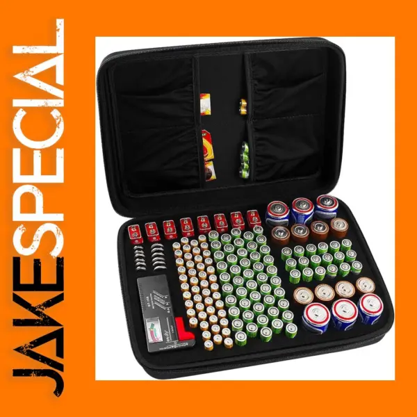 Battery Organizer for 140+ AA AAA C D 9V Batteries