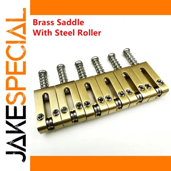 Brass Saddle with Steel Roller for Guitars