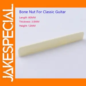 Bone Saddle for Classical Guitar 80mm x 3mm x 12mm