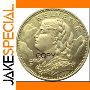 Swiss 20 Franc Gold 1897 Replica Coin
