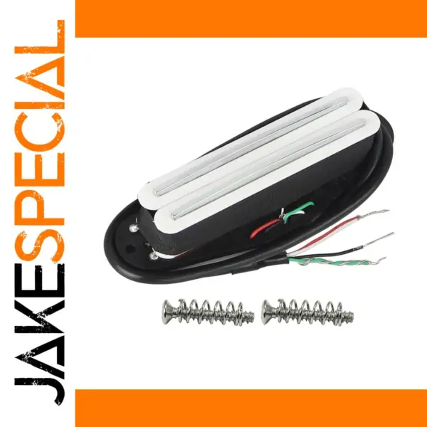Ceramic Dual Rail Mini Humbucker Pickup White
