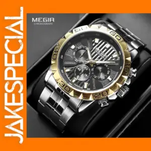 MEGIR MS2087GS-GD-1N3 Men's Quartz Chronograph Watch