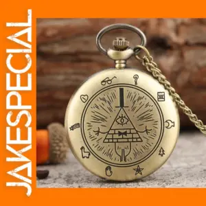Antique Bronze Quartz Pocket Watch with Chain