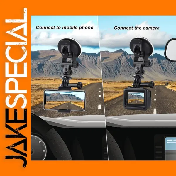 Car Windshield Mount for GoPro and Smartphones