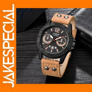 UTHAI CE87 Men's Fashion Leather Quartz Watch