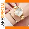 Elegant Women's Quartz Watch and Bracelet Set