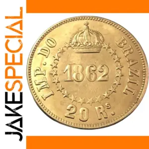 1862 Brazil 20 Reis Replica Antique Coin