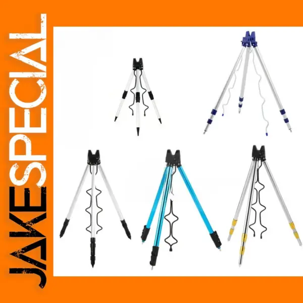 Portable Aluminum Fishing Rod Tripod Holder