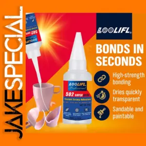 LOOLIFL 502 Super Glue for Glass and Metal