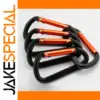 5PCS Durable Aluminum Carabiners for Outdoor Use