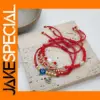 Lucky Red String Beaded Bracelet Set for Women