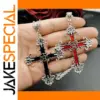 Gothic Upside Down Cross Pendant Necklace