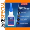LOOLIFL 406 Super Glue for All Surfaces