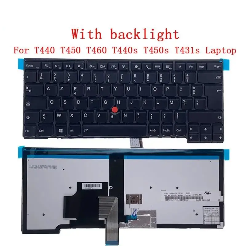 French Backlit Keyboard for Lenovo Thinkpad T440 T450 T460 9 French Backlit Keyboard for Lenovo Thinkpad T440 T450 T460 - Image 9