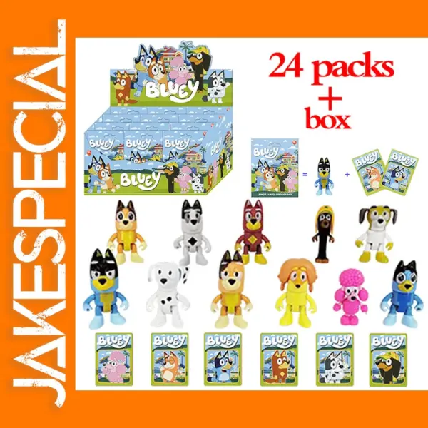 Anime Bluey Blind Box Figures Mystery Set