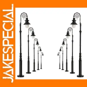 HO Scale Street Lamp Post Set - 10 Pieces