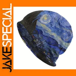 Van Gogh Starry Night Beanie for Adults