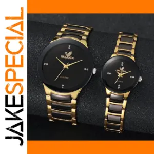 2PCS Couples Quartz Watches Stylish Alloy Band